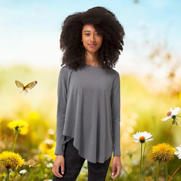 lululemon athletica Tops - Lululemon Lifted Balance Long Sleeve in Heathered Titanium Sz 8